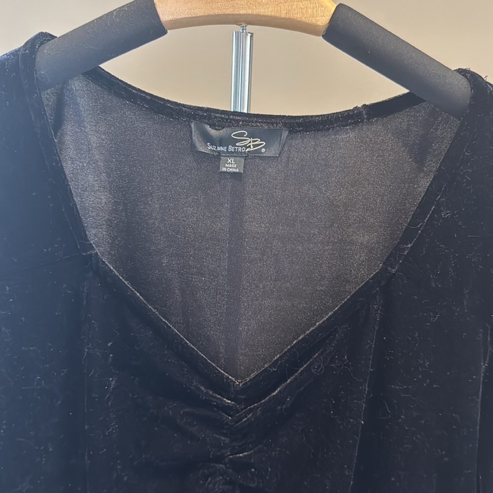 Black Velvet Dress - Picture 2 of 4
